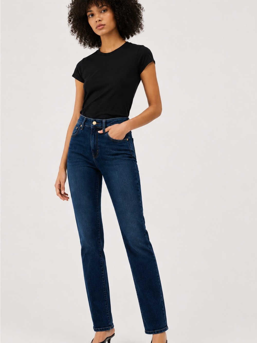 DL1961 Mara High Rise Instasculpt Straight Jeans Titan Wash Size 27